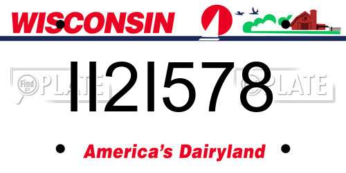 II2I578 Wisconsin License Plate