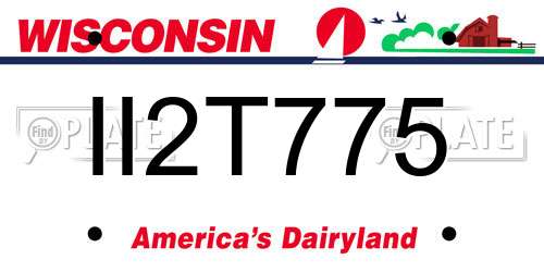 II2T775 Wisconsin License Plate