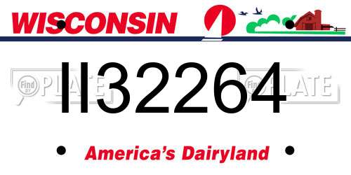II32264 Wisconsin License Plate