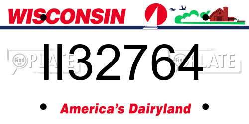 II32764 Wisconsin License Plate
