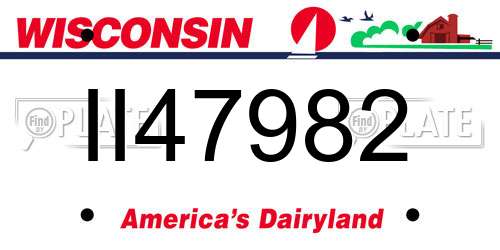 II47982 Wisconsin License Plate