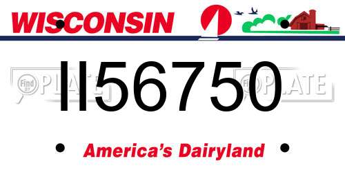 II56750 Wisconsin License Plate