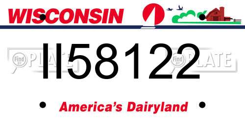 II58122 Wisconsin License Plate