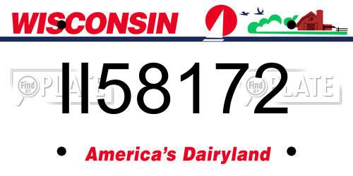 II58172 Wisconsin License Plate