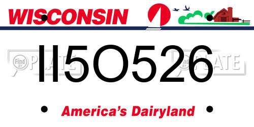 II5O526 Wisconsin License Plate