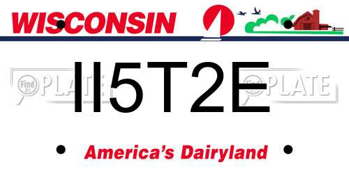 II5T2E Wisconsin License Plate