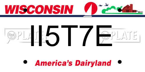 II5T7E Wisconsin License Plate