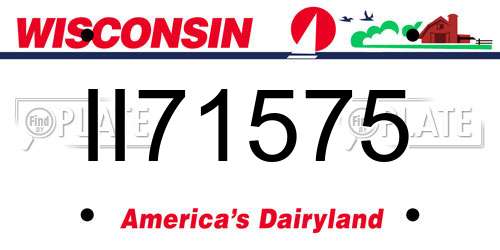 II71575 Wisconsin License Plate