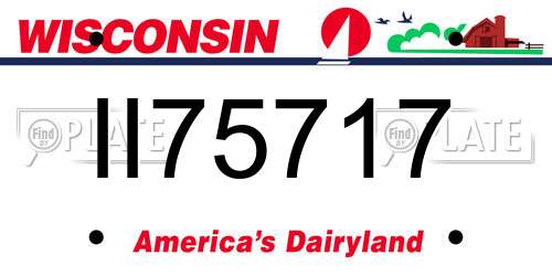 II75717 Wisconsin License Plate