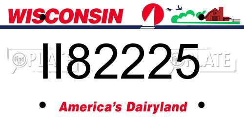 II82225 Wisconsin License Plate