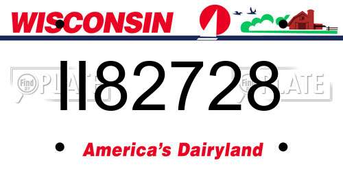 II82728 Wisconsin License Plate