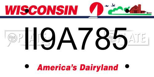 II9A785 Wisconsin License Plate