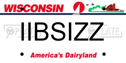 IIBSIZZ Wisconsin License Plate