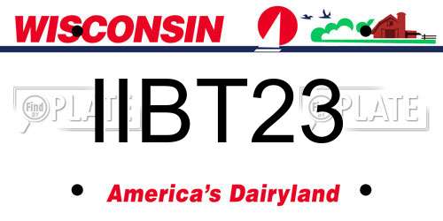 IIBT23 Wisconsin License Plate