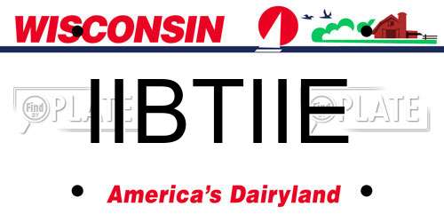 IIBTIIE Wisconsin License Plate