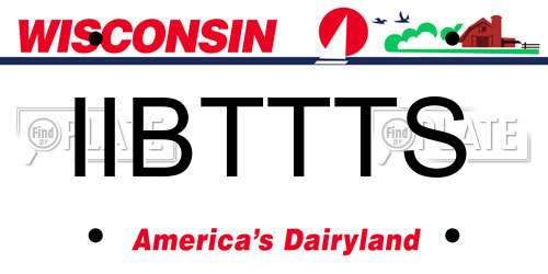 IIBTTTS Wisconsin License Plate