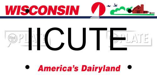 IICUTE Wisconsin License Plate