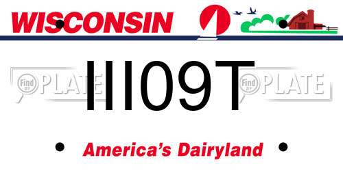 III09T Wisconsin License Plate