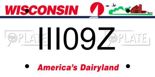 III09Z Wisconsin License Plate