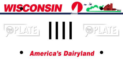 IIII Wisconsin License Plate