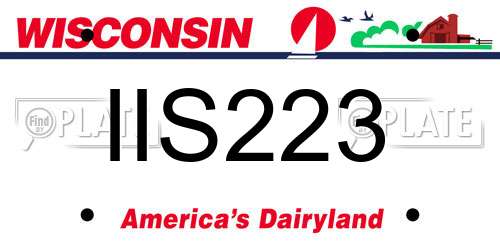 IIS223 Wisconsin License Plate