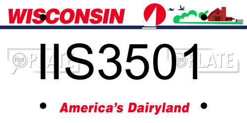 IIS3501 Wisconsin License Plate