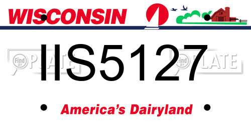 IIS5127 Wisconsin License Plate