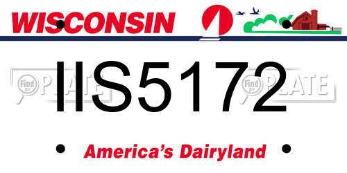 IIS5172 Wisconsin License Plate