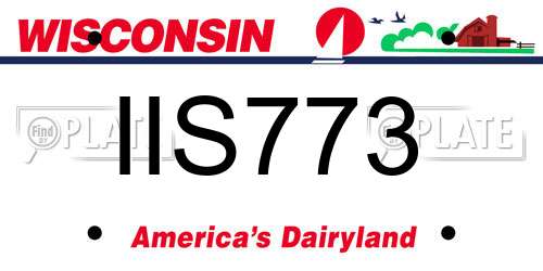 IIS773 Wisconsin License Plate