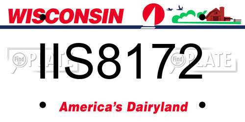 IIS8172 Wisconsin License Plate
