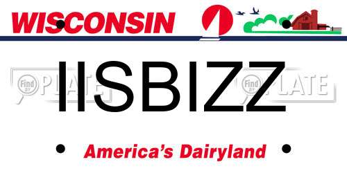 IISBIZZ Wisconsin License Plate
