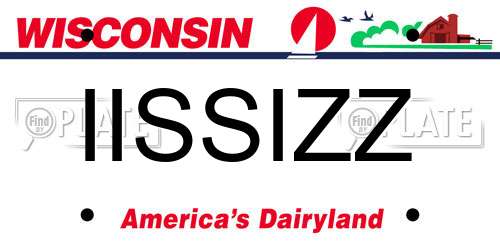 IISSIZZ Wisconsin License Plate