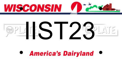 IIST23 Wisconsin License Plate