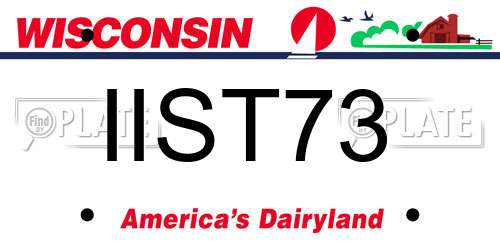 IIST73 Wisconsin License Plate