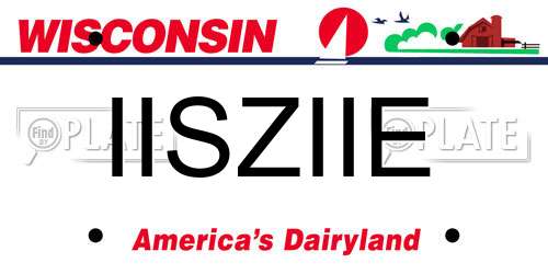 IISZIIE Wisconsin License Plate
