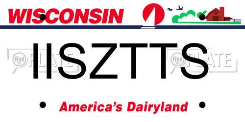 IISZTTS Wisconsin License Plate
