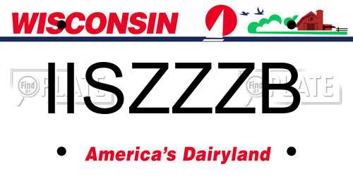 IISZZZB Wisconsin License Plate