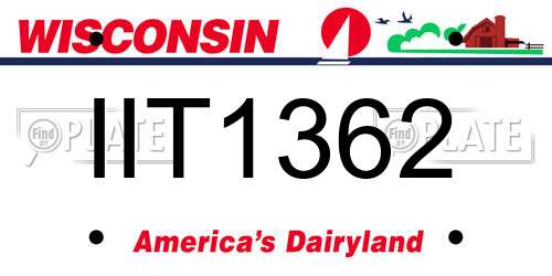 IIT1362 Wisconsin License Plate
