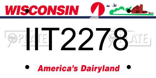 IIT2278 Wisconsin License Plate