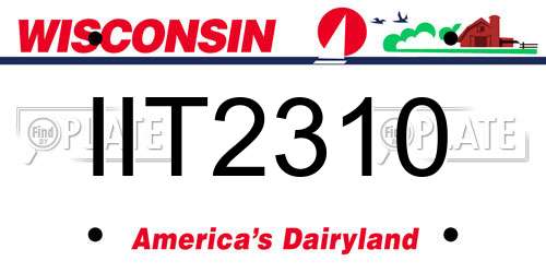 IIT2310 Wisconsin License Plate