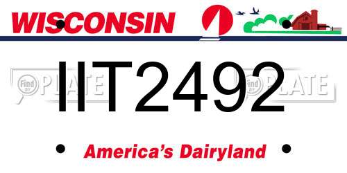 IIT2492 Wisconsin License Plate