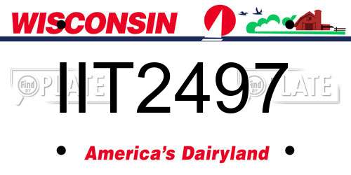 IIT2497 Wisconsin License Plate