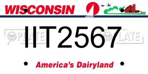IIT2567 Wisconsin License Plate