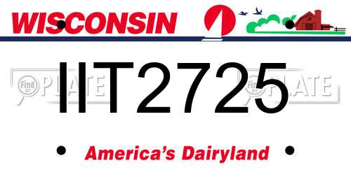 IIT2725 Wisconsin License Plate