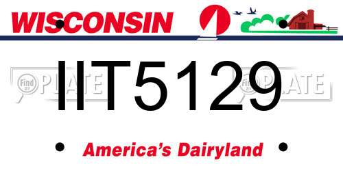 IIT5129 Wisconsin License Plate