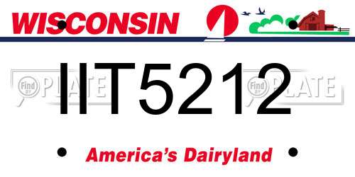 IIT5212 Wisconsin License Plate