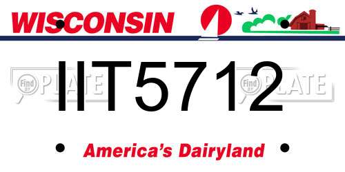 IIT5712 Wisconsin License Plate