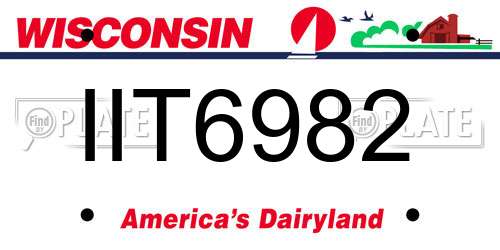 IIT6982 Wisconsin License Plate