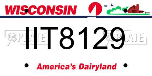 IIT8129 Wisconsin License Plate