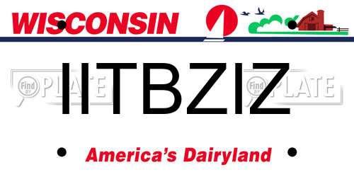 IITBZIZ Wisconsin License Plate